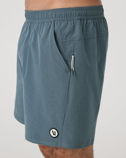 Maverick Volley Short Lined Men's Blue Sea Hybrid Shorts | Vuori shop - US 2031