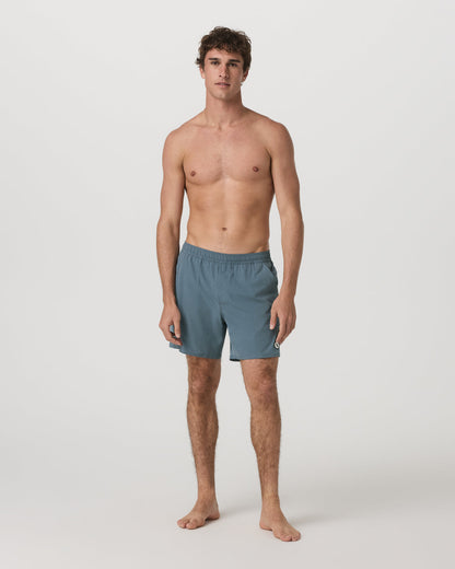Maverick Volley Short Lined Men's Blue Sea Hybrid Shorts | Vuori shop - US 2031