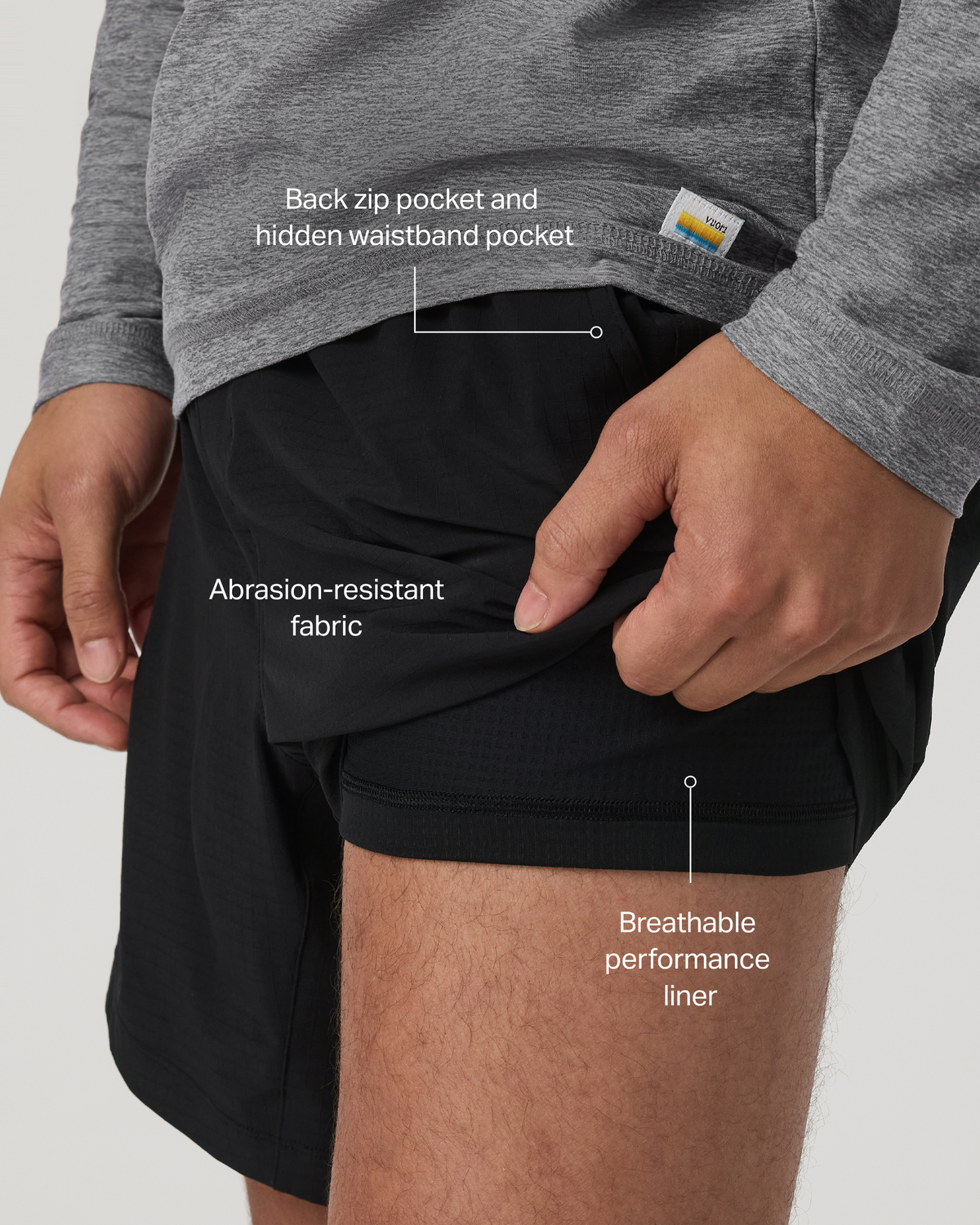 HardKore Short Lined 7" Men's Black Performance Shorts | Vuori sale - US 2393