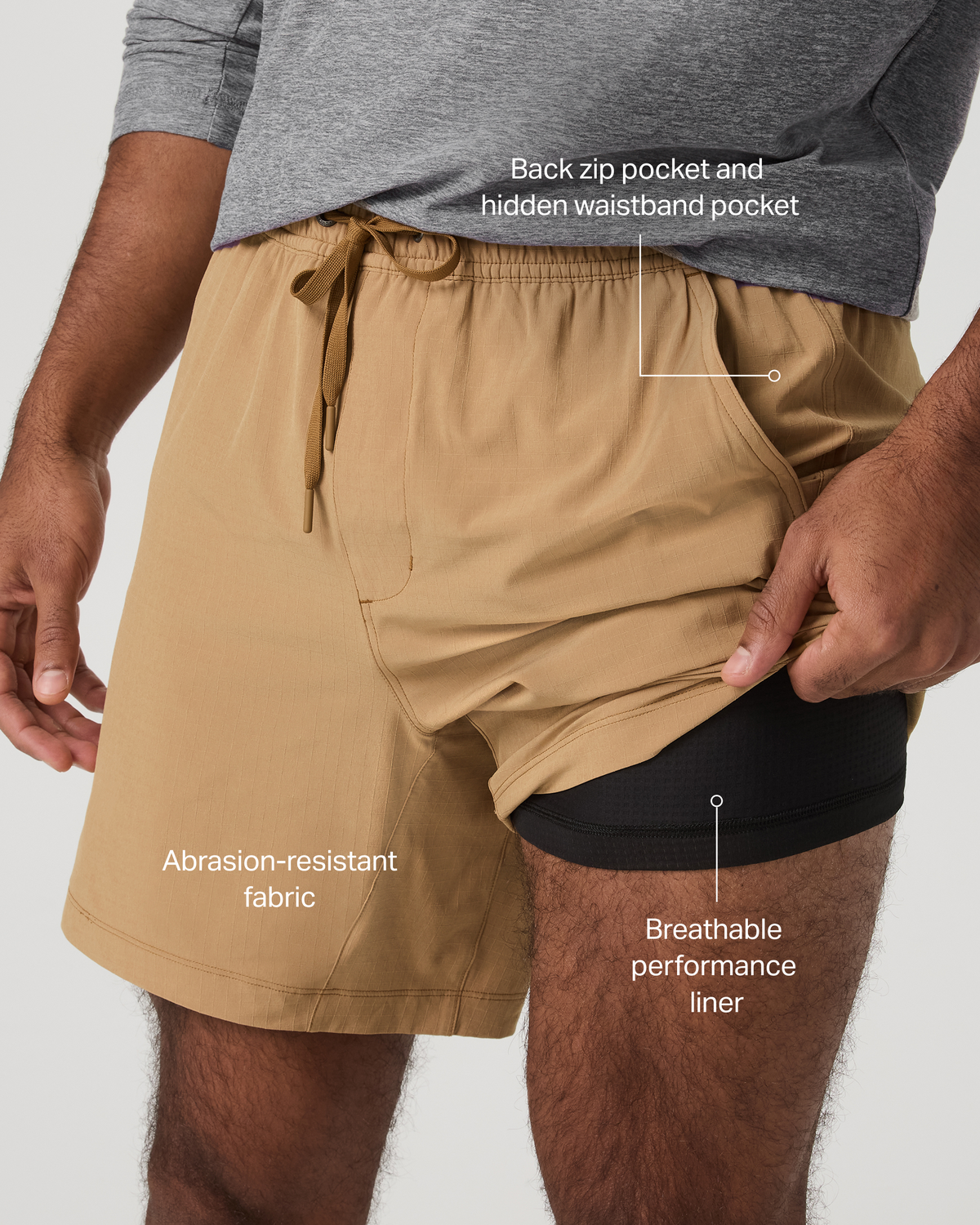 HardKore Short Lined 7" Men's Burlap Performance Shorts | Vuori outlet - US 2468
