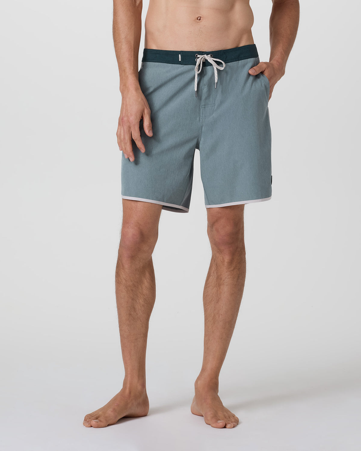 Cruise Boardshort Dusty Blue Linen Texture | Vuori for sale - US 1638