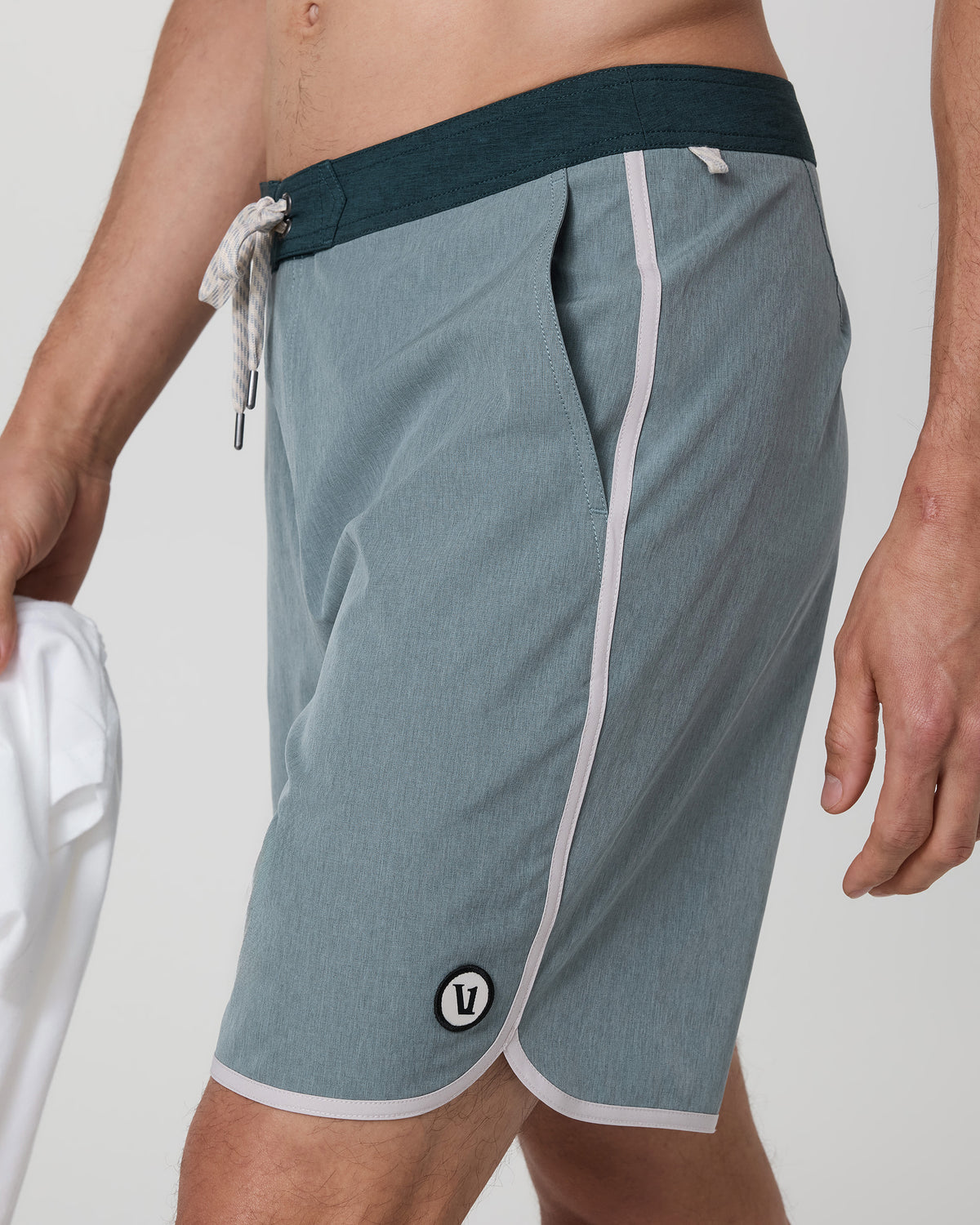 Cruise Boardshort Dusty Blue Linen Texture | Vuori for sale - US 1638