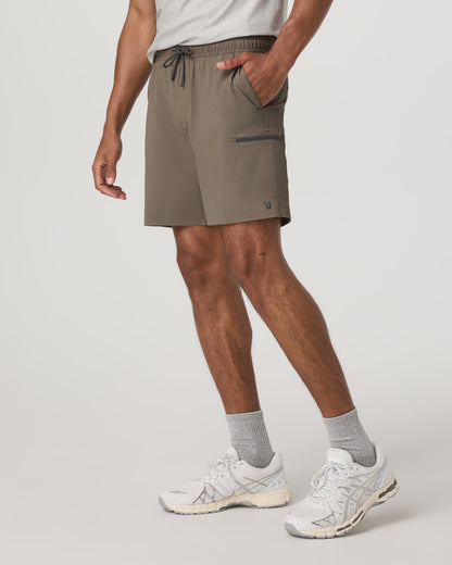 Grafton Short Unlined 7" Men's Training Shorts in Bark | Vuori sale - US 9044