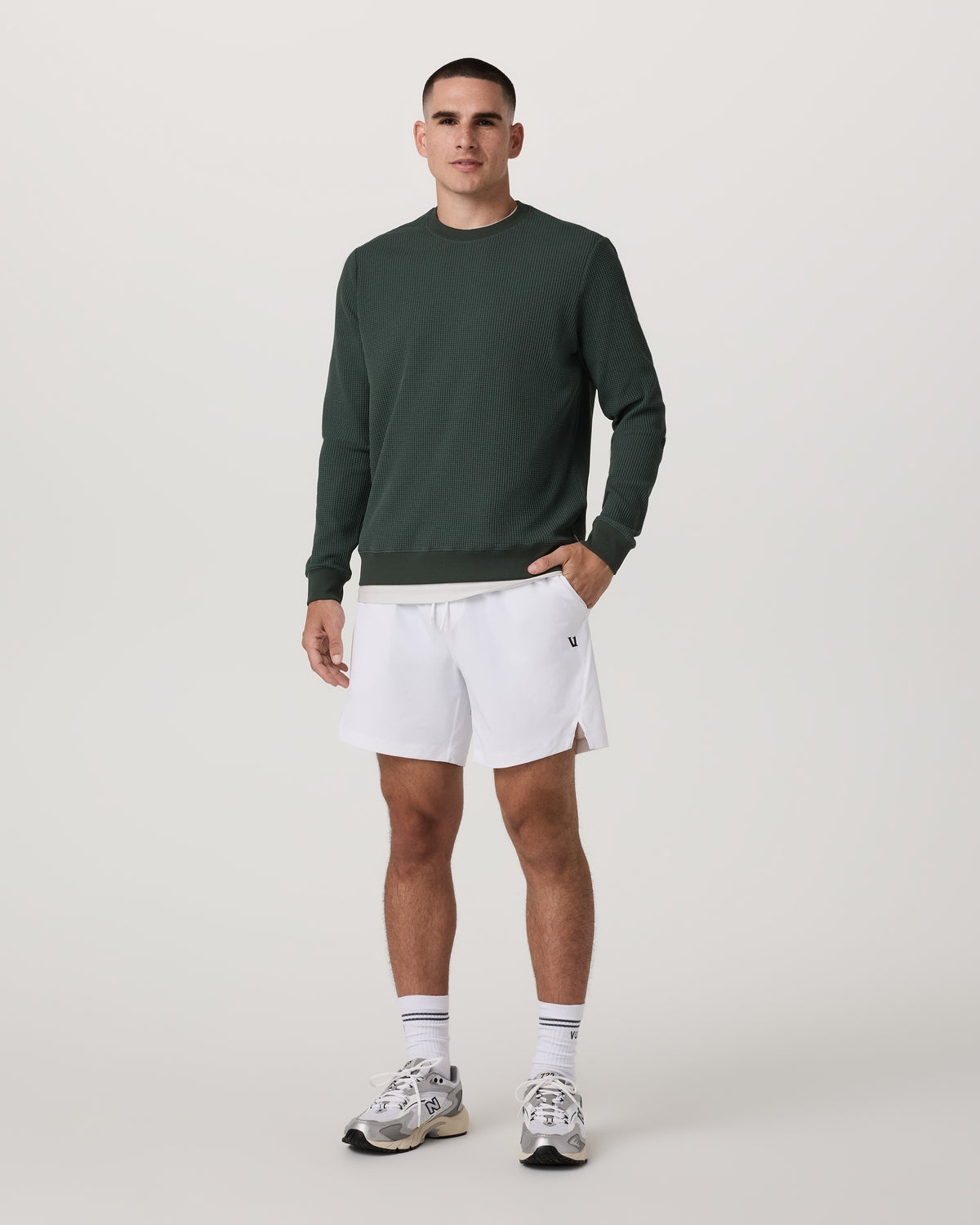 Crosscourt Short Unlined 7" Men's White Tennis Shorts | Vuori onsale - US 4635