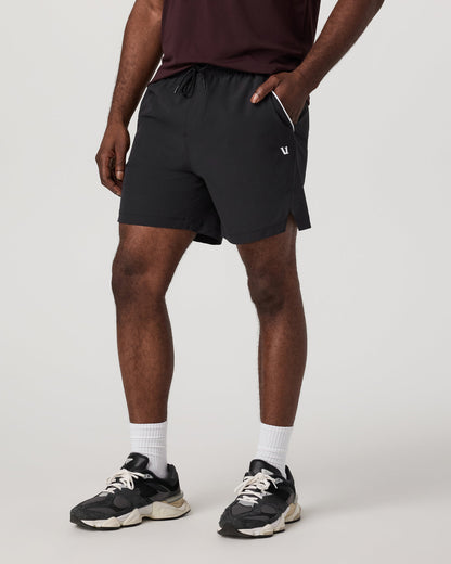 Crosscourt Short Unlined 7" Men's Black Tennis Shorts | Vuori discount - US 4735