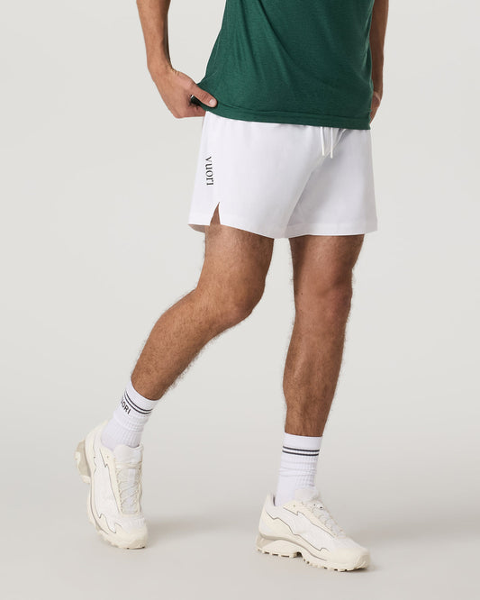 Crosscourt Short Unlined 5" Men's White Tennis Shorts | Vuori shop - US 1089