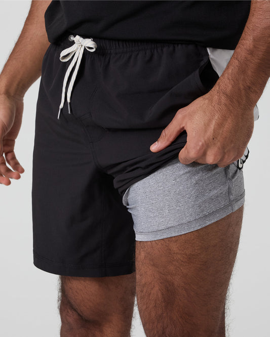 Kore Short X2 Lined Classic Fit 7" Black/Salt/Amethyst Grey | Vuori sale - US 3823