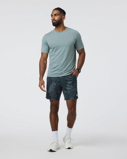 Kore Short Lined 7" Men's Black Leaves Athletic Shorts | Vuori online - US 2604