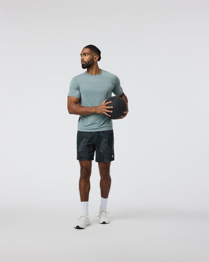 Kore Short Lined 7" Men's Black Leaves Athletic Shorts | Vuori online - US 2604