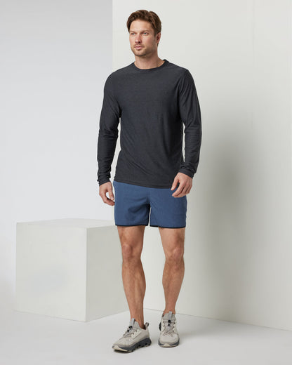 Banks Short 5" Azure Linen Texture | Vuori discount - US 7700