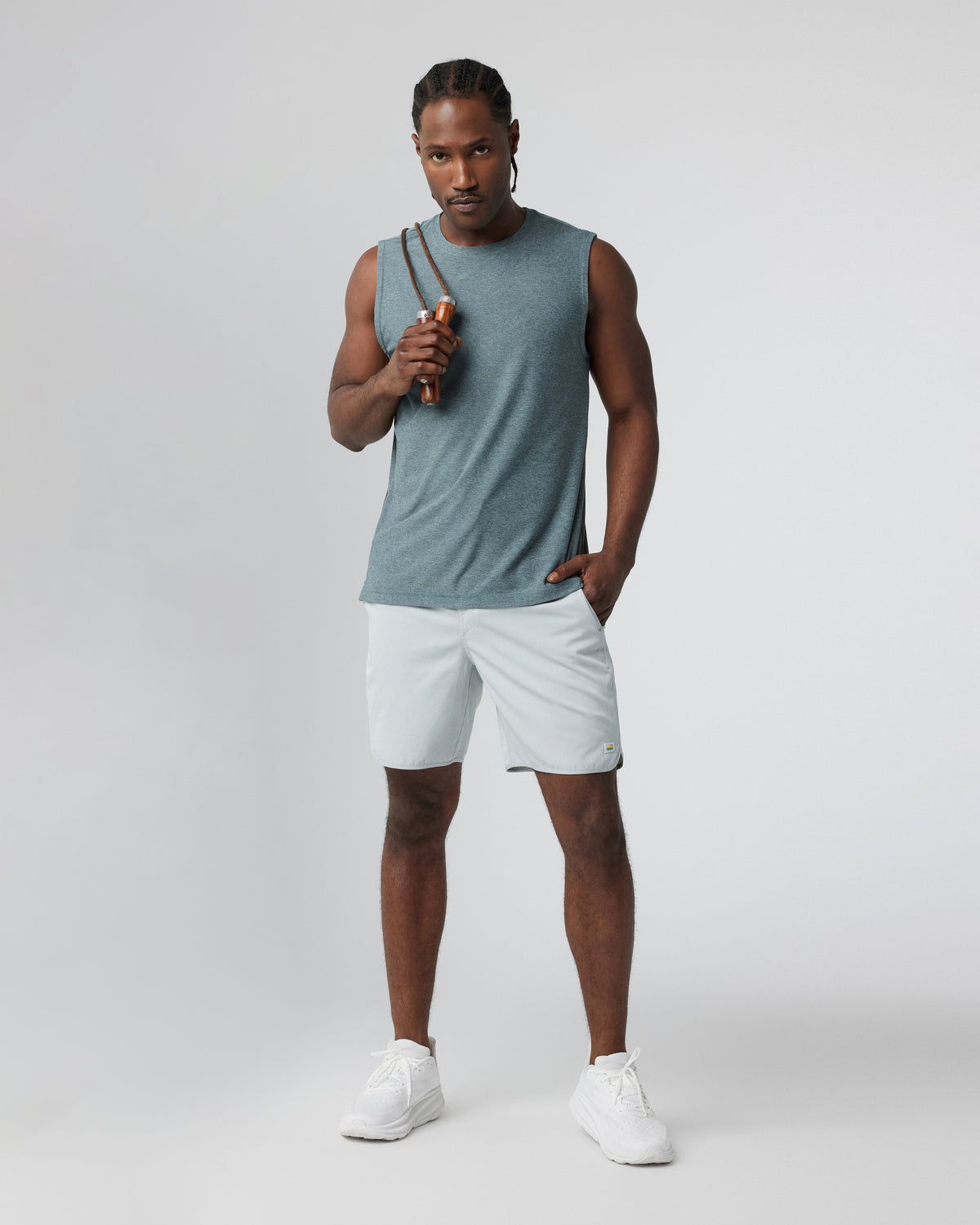 Banks Short Sky Grey Linen Texture Active Shorts | Vuori onsale - US 9506