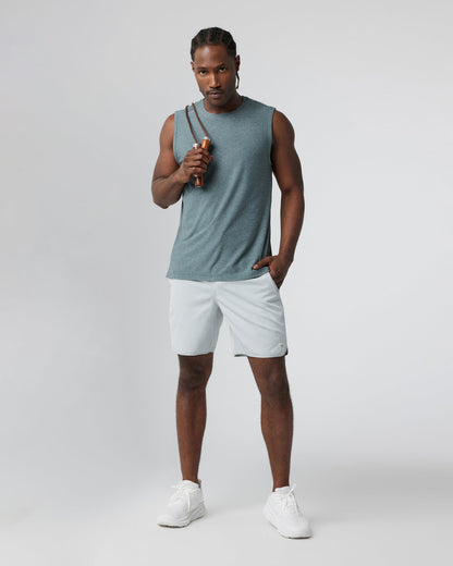 Banks Short Sky Grey Linen Texture Active Shorts | Vuori onsale - US 9506