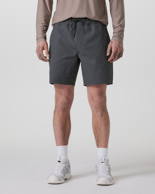 Cascade Crinkle Elastic Waist Short Classic Fit 8" Charcoal | Vuori sale - US 9746