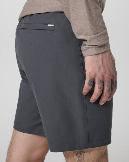 Cascade Crinkle Elastic Waist Short Classic Fit 8" Charcoal | Vuori sale - US 9746