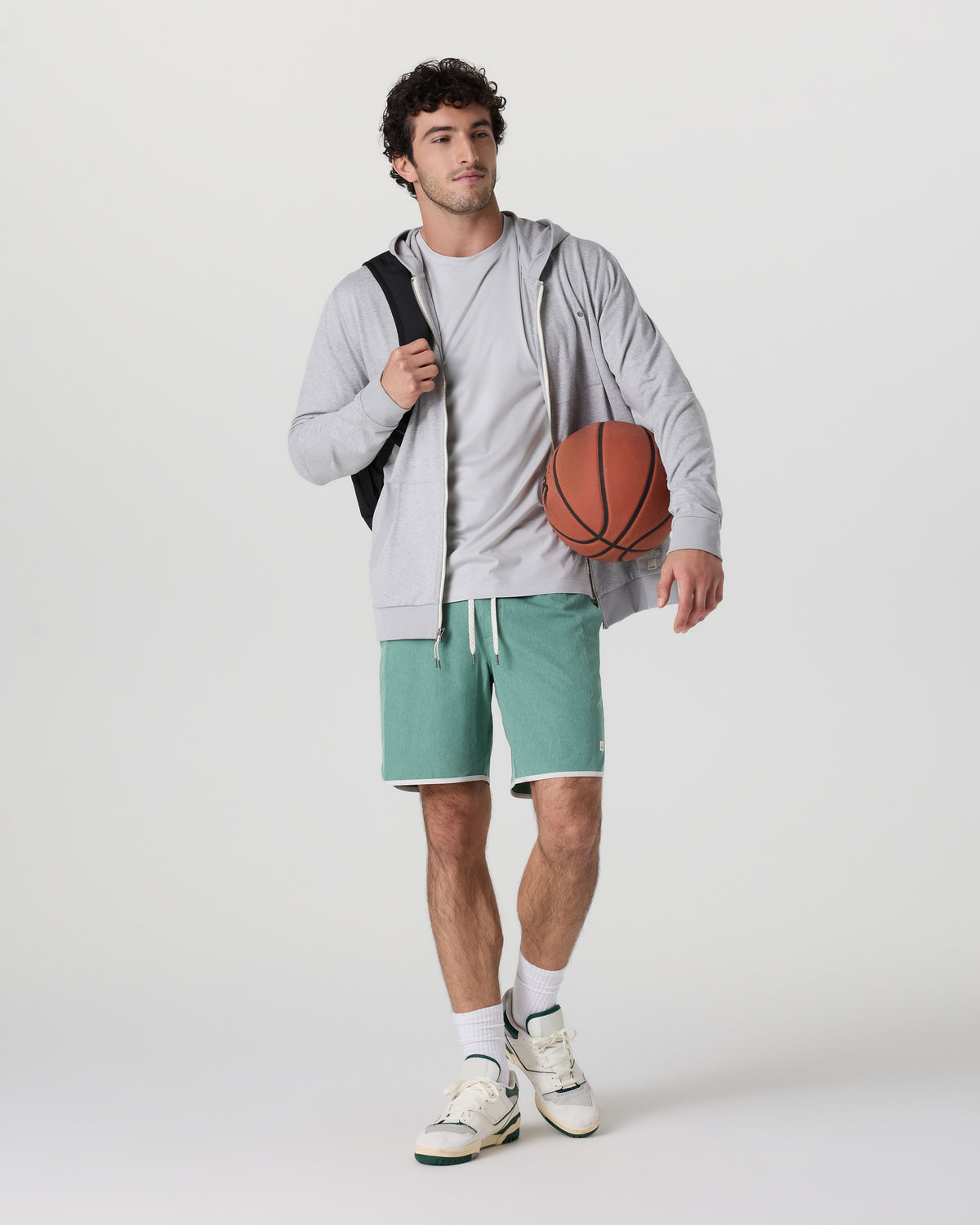 Banks Short Hedge Green Linen Texture | Vuori online - US 3760