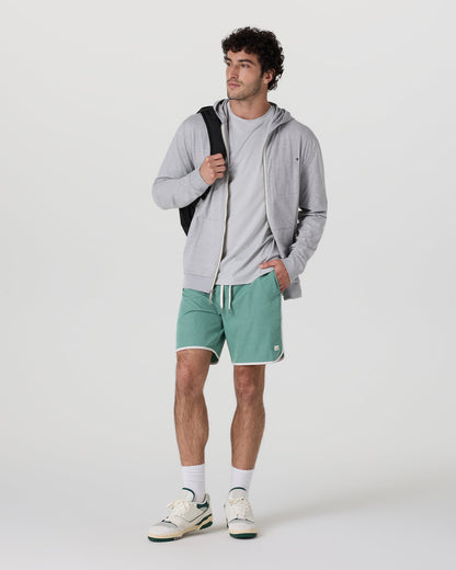 Banks Short Hedge Green Linen Texture | Vuori online - US 3760