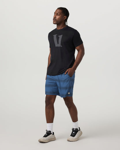 Kore Short Lined 7" Sea Gradient Stripe Athletic Shorts | Vuori discount - US 6734