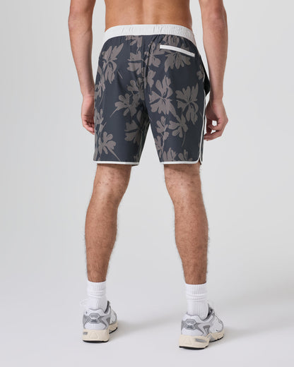Banks Short Dark Pewter Plumeria Athletic Shorts | Vuori sale - US 2321