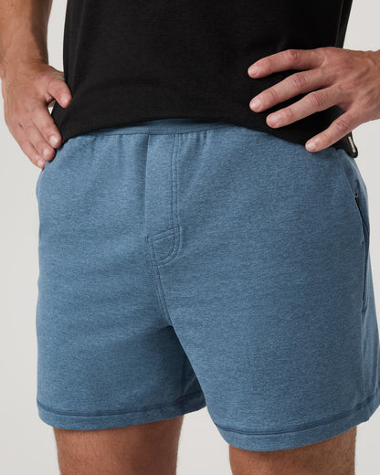 Coronado Short 5" Men's Pool Blue Heather Lounge Shorts | Vuori outlet - US 2733