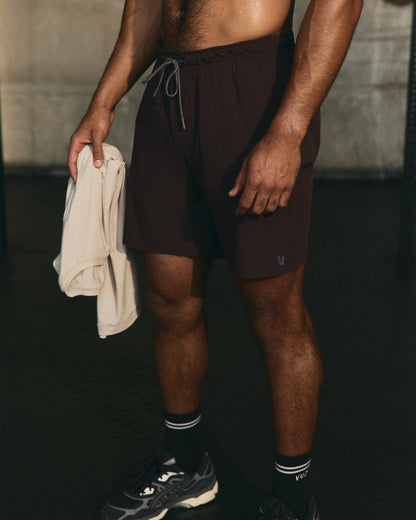 Grafton Short Lined 7" Men's Raisin Training Shorts | Vuori sale - US 3632