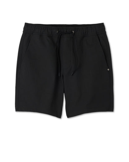 Cascade Crinkle Elastic Waist Short Classic Fit 8" Black | Vuori discount - US 8348