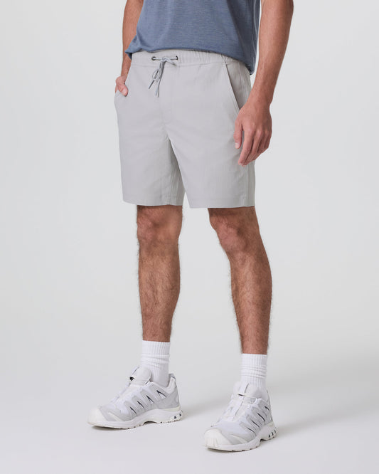 Cascade Crinkle Elastic Waist Short Classic Fit 8" Fog | Vuori outlet - US 5846