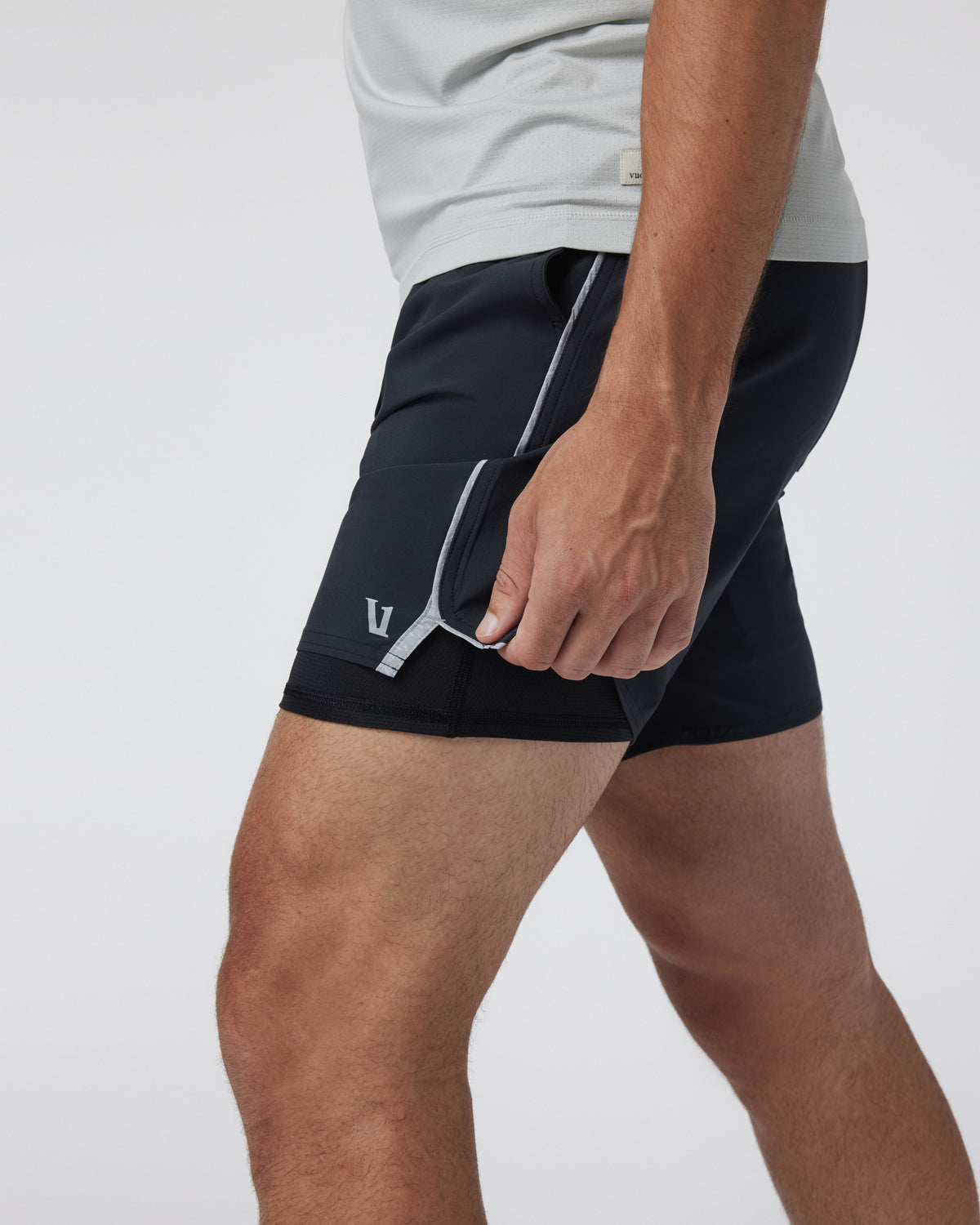 Trail Short 2.0 Black/Heather Grey Running Shorts | Vuori outlet - US 3788