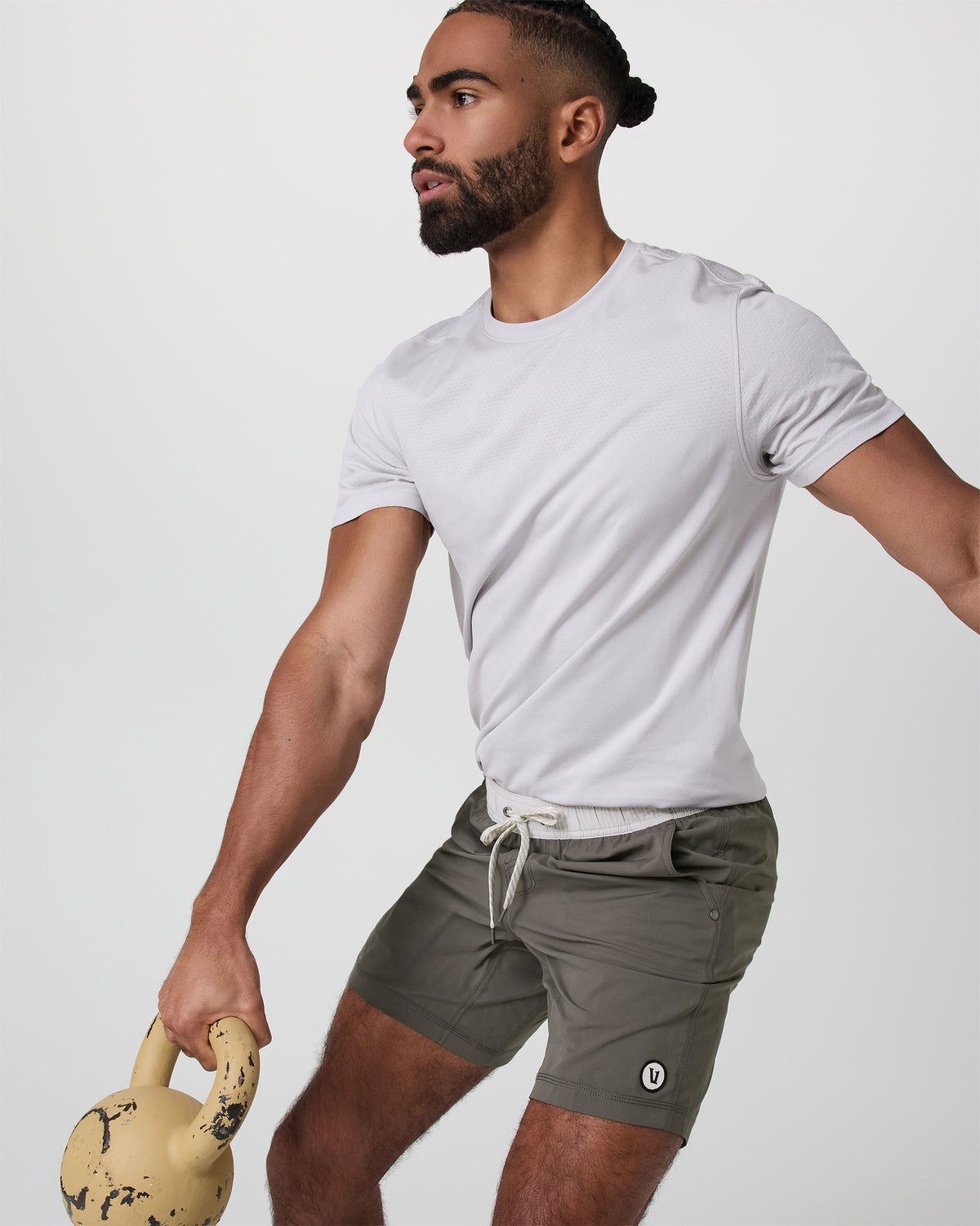 Kore Short Lined 7" Men's Warm Grey Athletic Shorts | Vuori outlet - US 5203