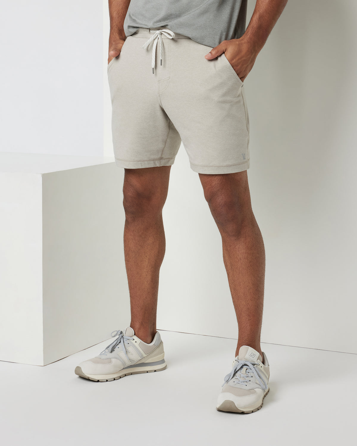 Ponto Short Men's Dark Salt Heather Jogger Shorts | Vuori onsale - US 1097