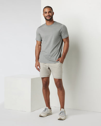 Ponto Short Men's Dark Salt Heather Jogger Shorts | Vuori onsale - US 1097