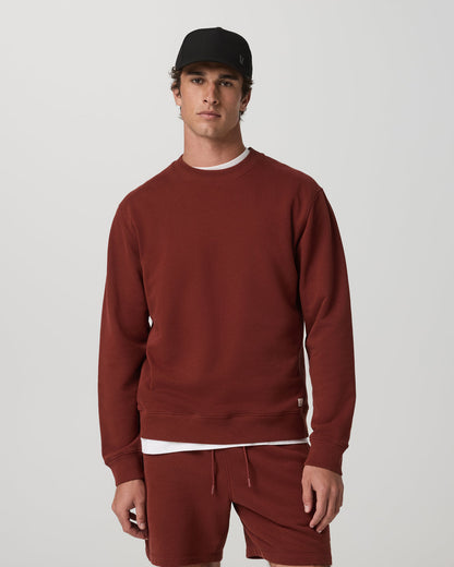 Cypress Vintage Crew Men's Firebrick Fleece Pullover | Vuori outlet - US 8509