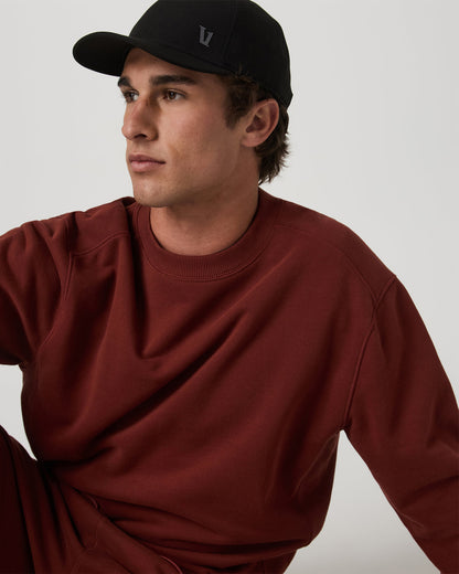 Cypress Vintage Crew Men's Firebrick Fleece Pullover | Vuori outlet - US 8509