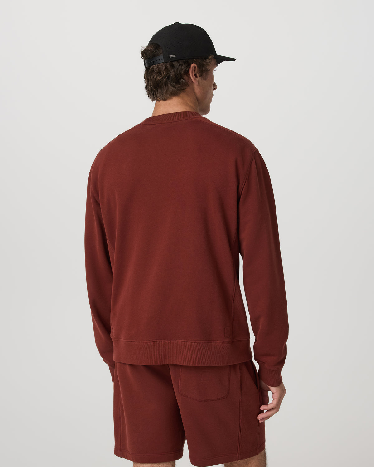 Cypress Vintage Crew Men's Firebrick Fleece Pullover | Vuori outlet - US 8509