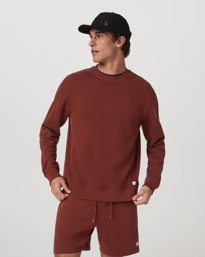 Cypress Vintage Crew Men's Firebrick Fleece Pullover | Vuori outlet - US 8509