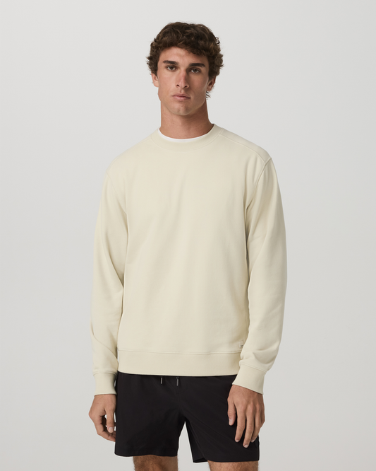 Cypress Vintage Crew Men's Sandalwood Fleece Pullover | Vuori shop - US 7785