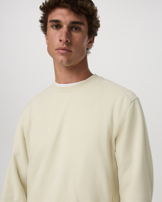 Cypress Vintage Crew Men's Sandalwood Fleece Pullover | Vuori shop - US 7785