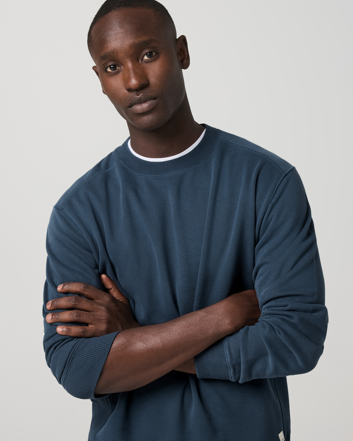Cypress Vintage Crew Men's Ocean Blue Fleece Pullover | Vuori onsale - US 5093