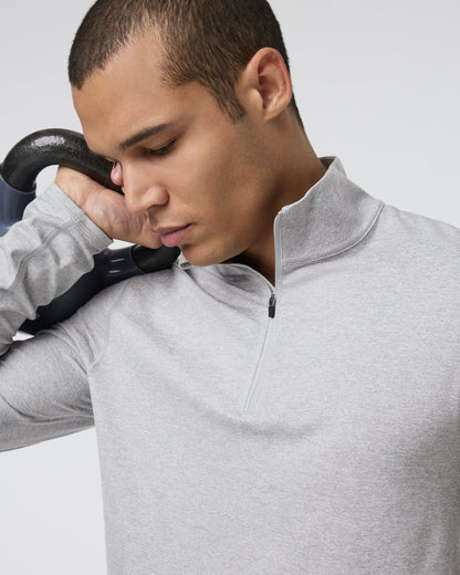 Ponto Half Zip Mock Neck Light Heather Grey | Vuori sale - US 1890