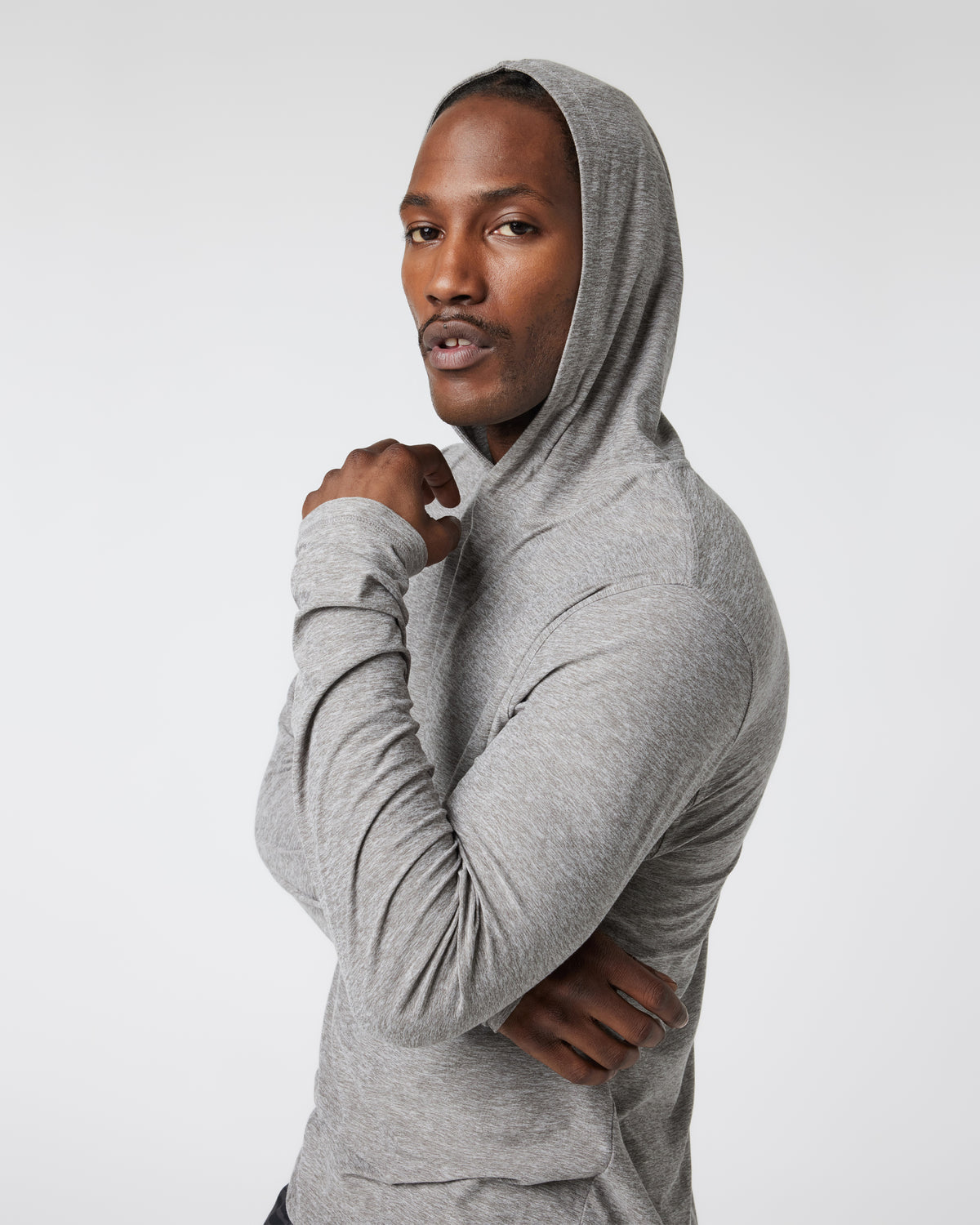 Strato Tech Hoodie Men's Heather Grey Workout Hoodie | Vuori for sale - US 2317