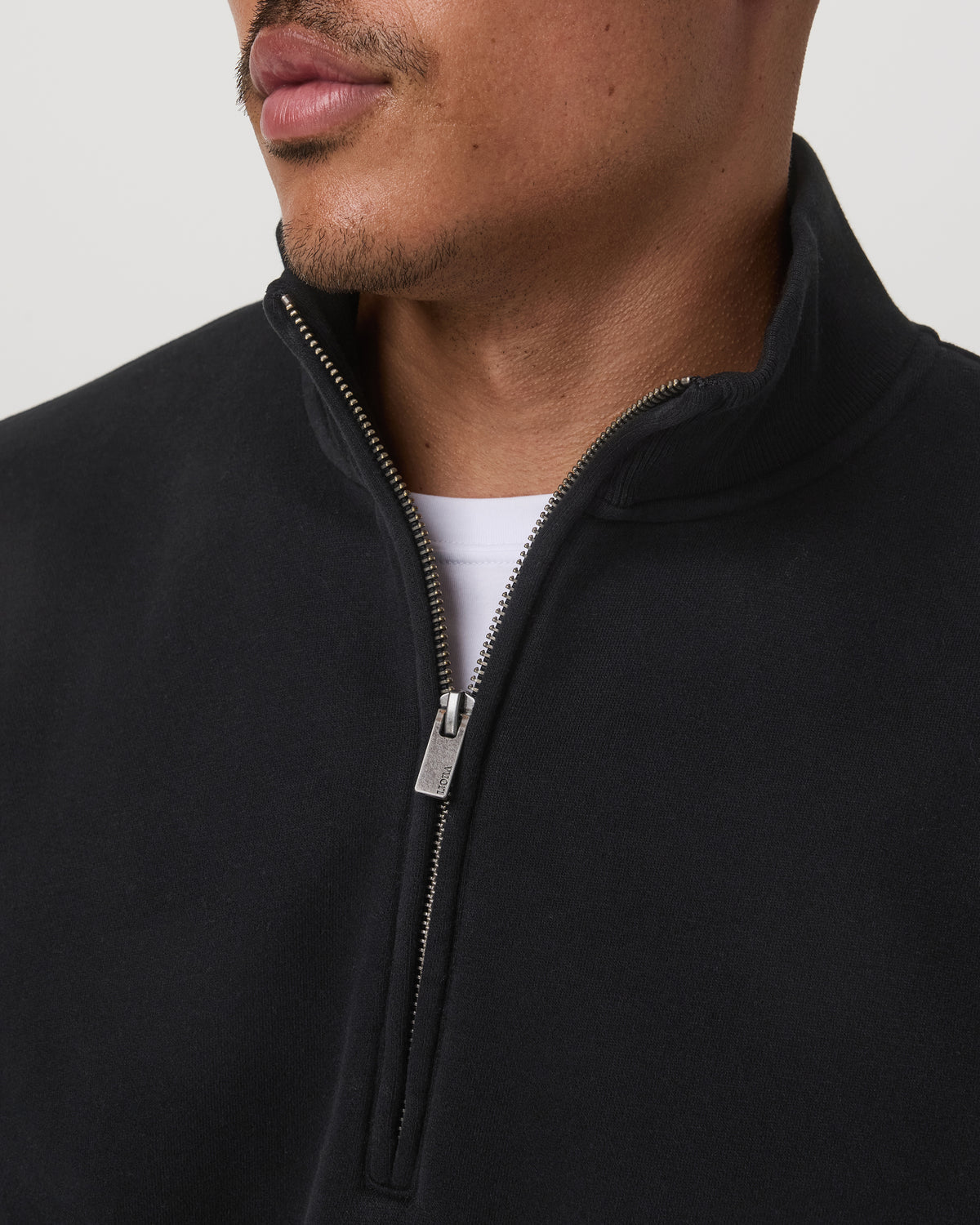 Seaside 1/2 Zip Classic Men's Black Pullover | Vuori discount - US 5095