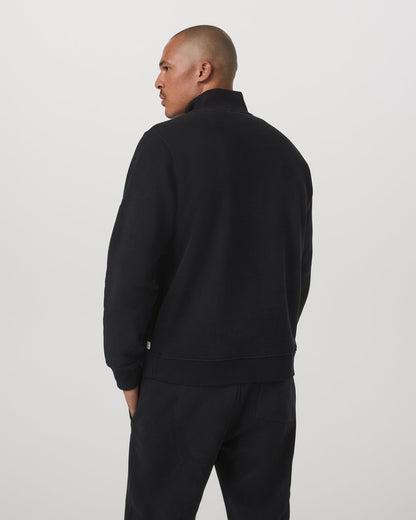 Seaside 1/2 Zip Classic Men's Black Pullover | Vuori discount - US 5095