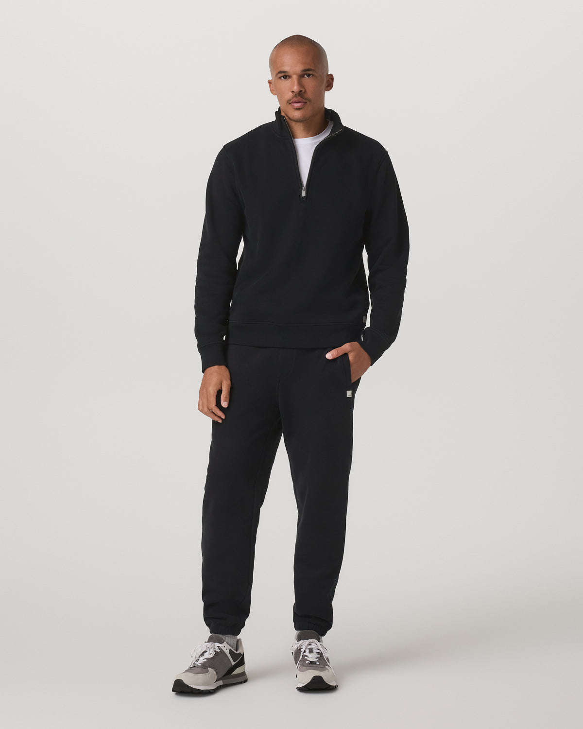 Seaside 1/2 Zip Classic Men's Black Pullover | Vuori discount - US 5095