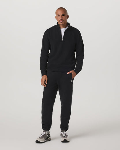 Seaside 1/2 Zip Classic Men's Black Pullover | Vuori discount - US 5095