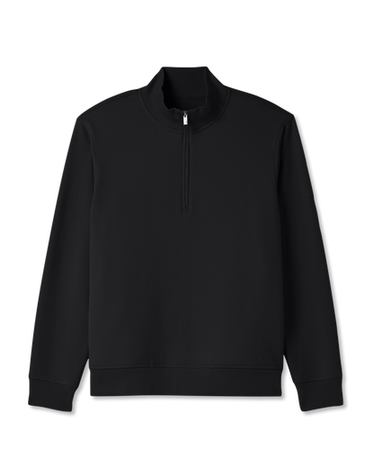Seaside 1/2 Zip Classic Men's Black Pullover | Vuori discount - US 5095