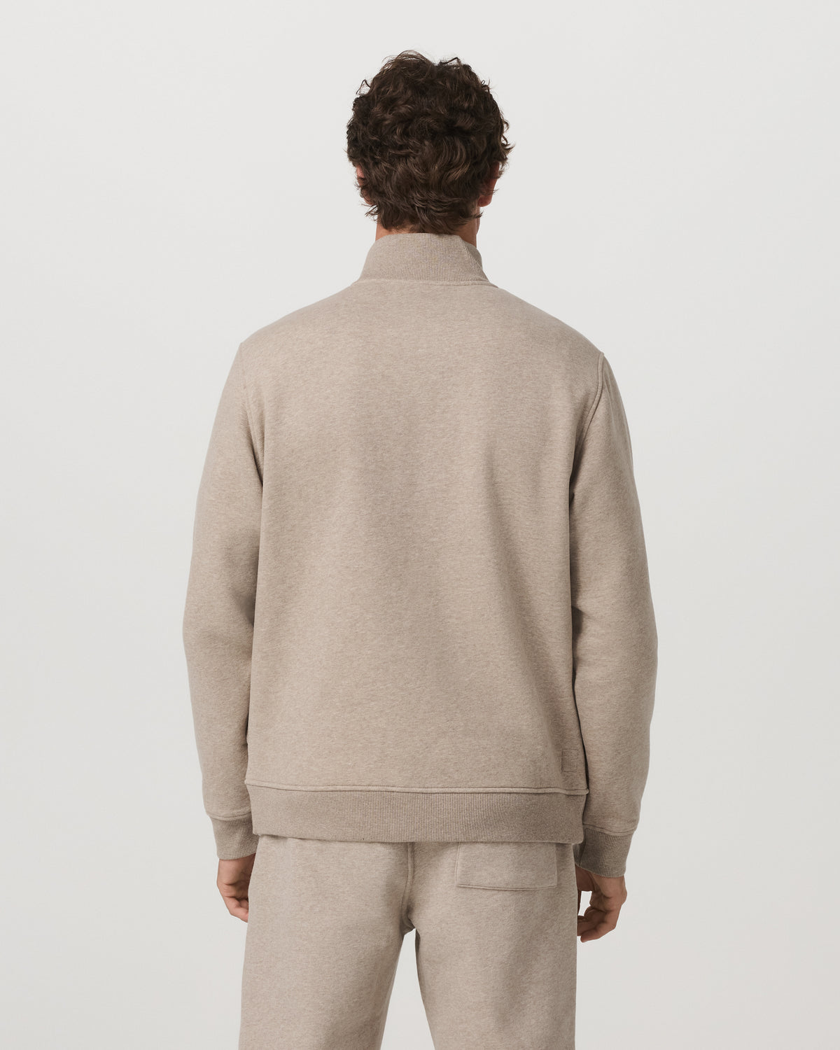 Seaside Half Zip Men's Acorn Heather Fleece Pullover | Vuori shop - US 1483