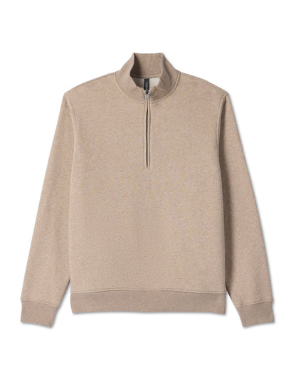 Seaside Half Zip Men's Acorn Heather Fleece Pullover | Vuori shop - US 1483