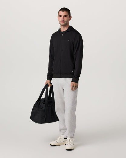 Ponto Full Zip Hoodie Men's Black Heather Hoodie | Vuori for sale - US 2916