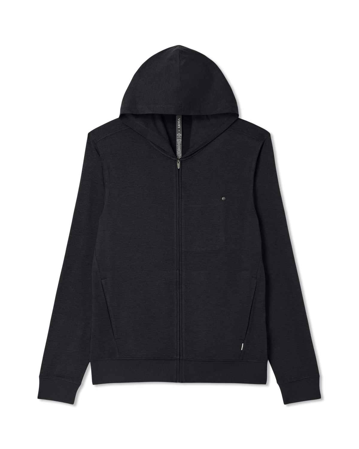 Ponto Full Zip Hoodie Men's Black Heather Hoodie | Vuori for sale - US 2916