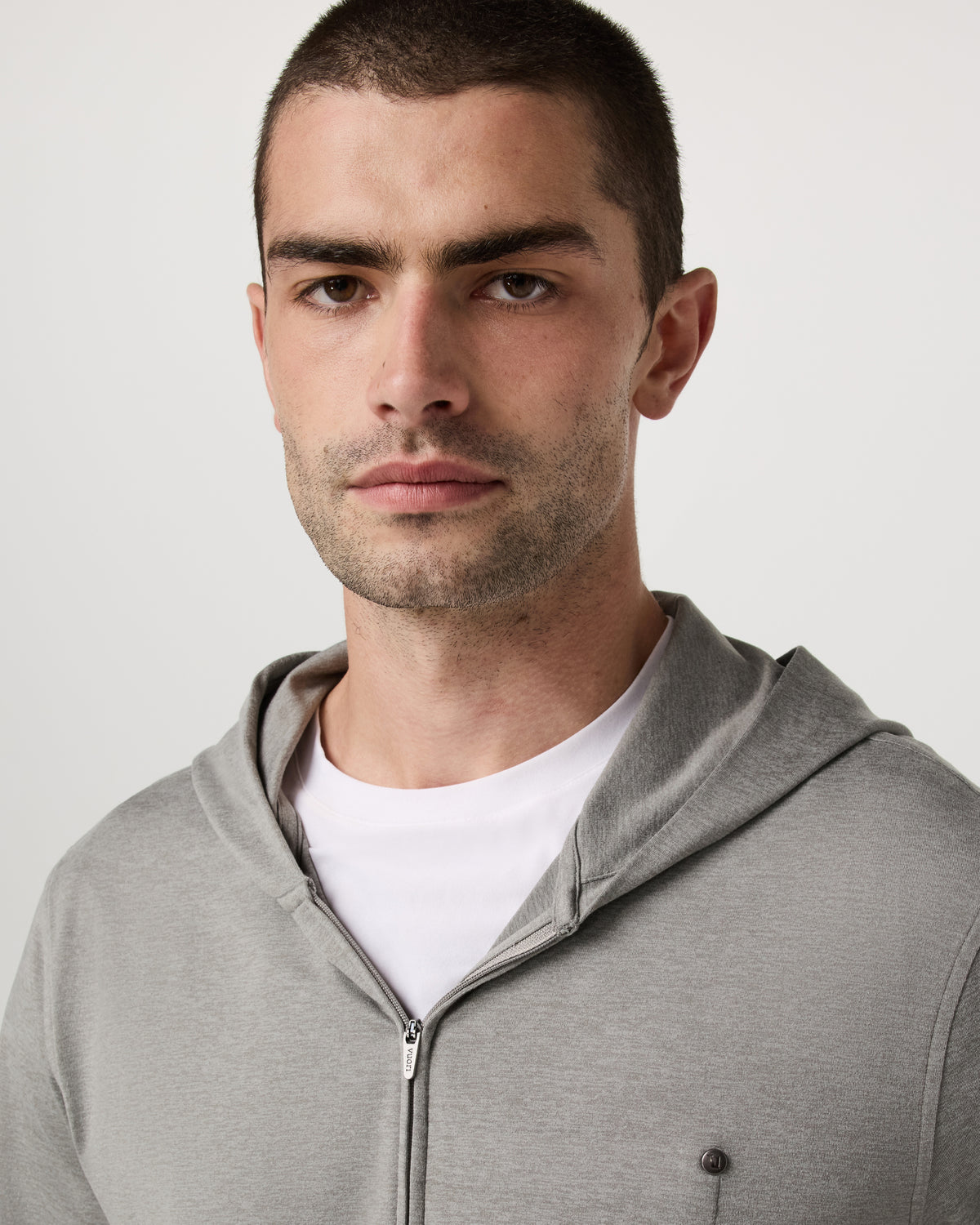 Ponto Full Zip Hoodie Men's Driftwood Heather Hoodie | Vuori outlet - US 6338