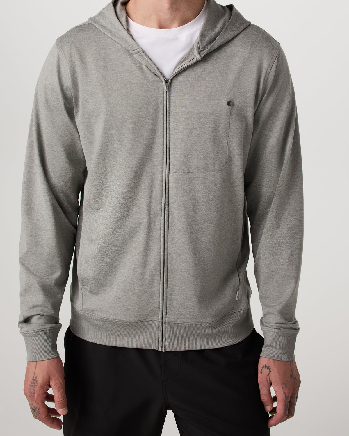 Ponto Full Zip Hoodie Men's Driftwood Heather Hoodie | Vuori outlet - US 6338